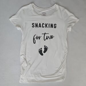 Time and Tru Classic White Maternity Top